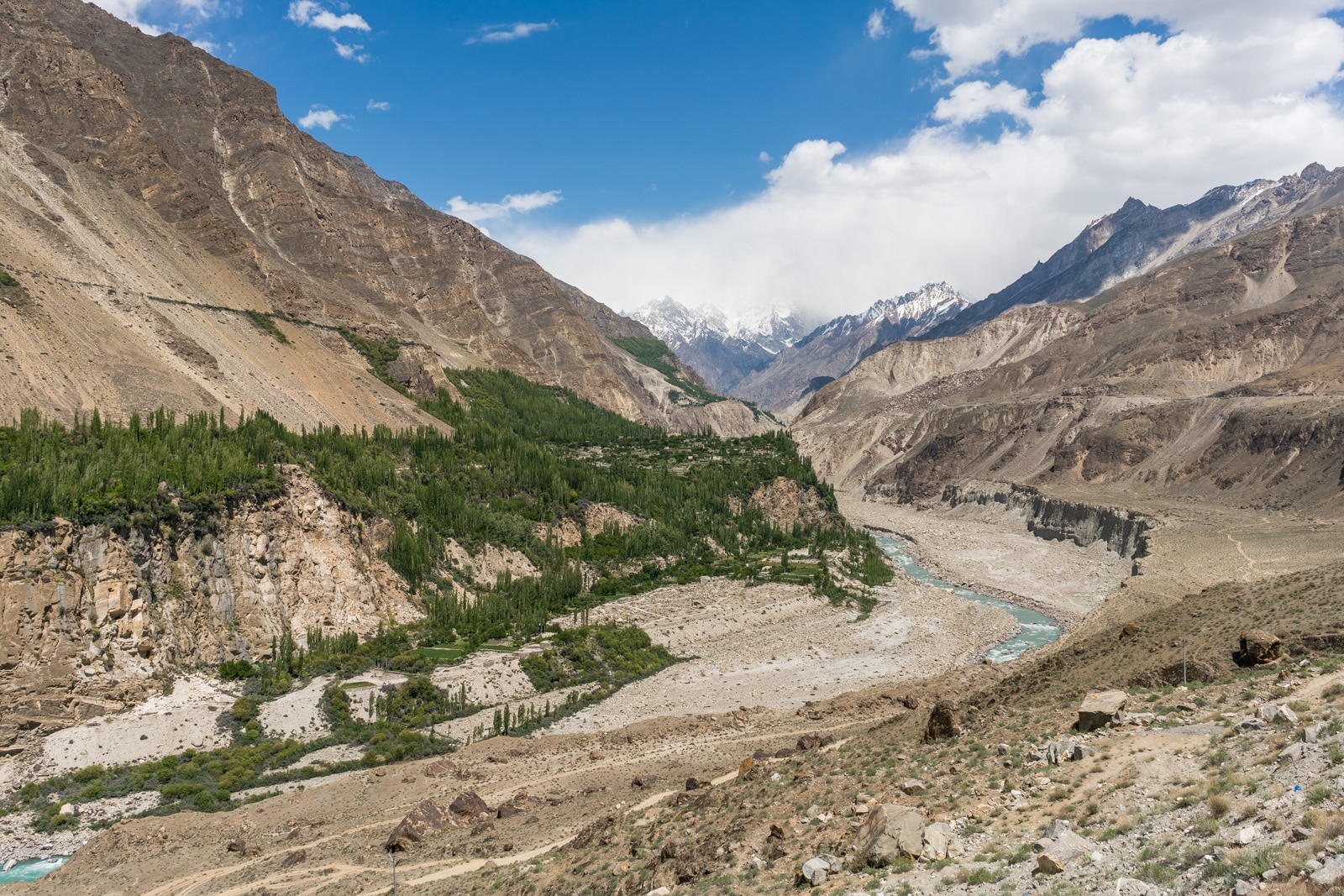 Homestay in Pakistan - Valley view on the Karakoram Highway in Gilgit Baltistan - Lost With Purpose travel blog