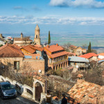 View of sunni Signagi town in Kakheti Georgia