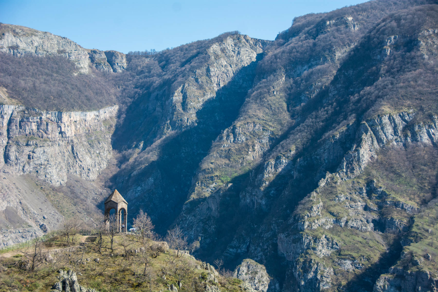 How to get to Tatev from Goris, Armenia - Harsnadzor Watchtower near Tatev monastery in Armenia.