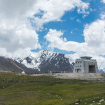 The Pakistan - China border crossing at Khunjerab Pass