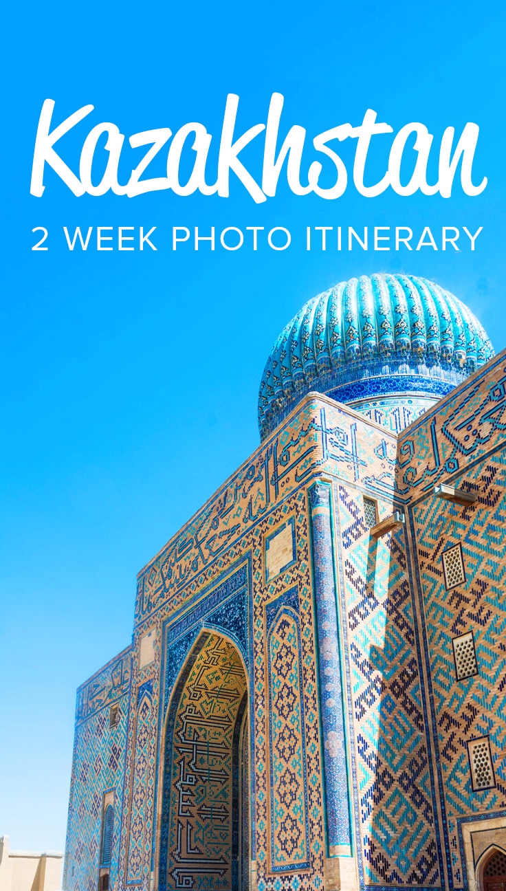 Kazakhstan is a stunning country that's still far from the tourist radar. But that's changing! Many passport holders can travel to Kazakhstan for one month, visa-free. Here's a two week travel itinerary for Kazakhstan to help you plan your next adventure!