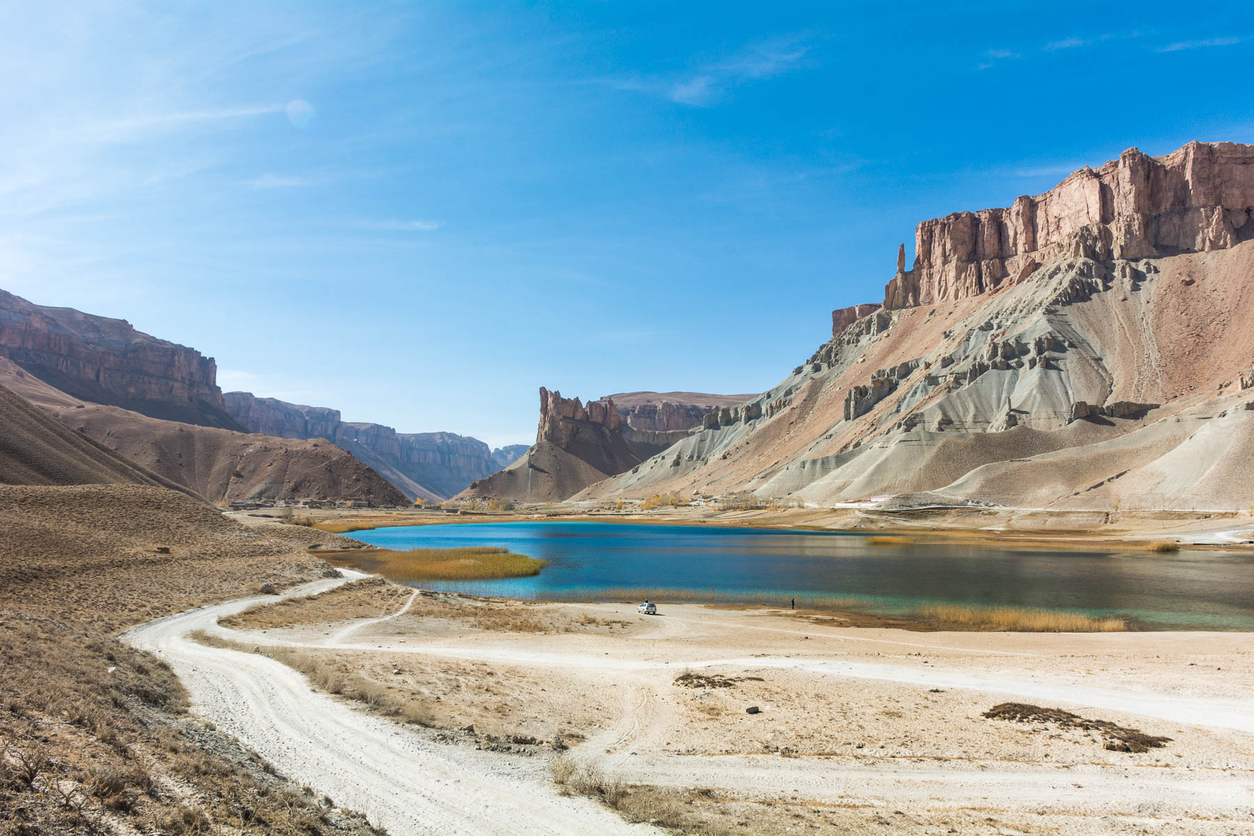 One of the six lakes of Band-e-Amir, Afghanistan