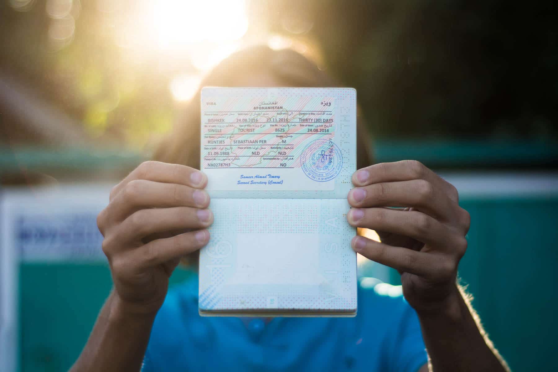 An Afghanistan visa