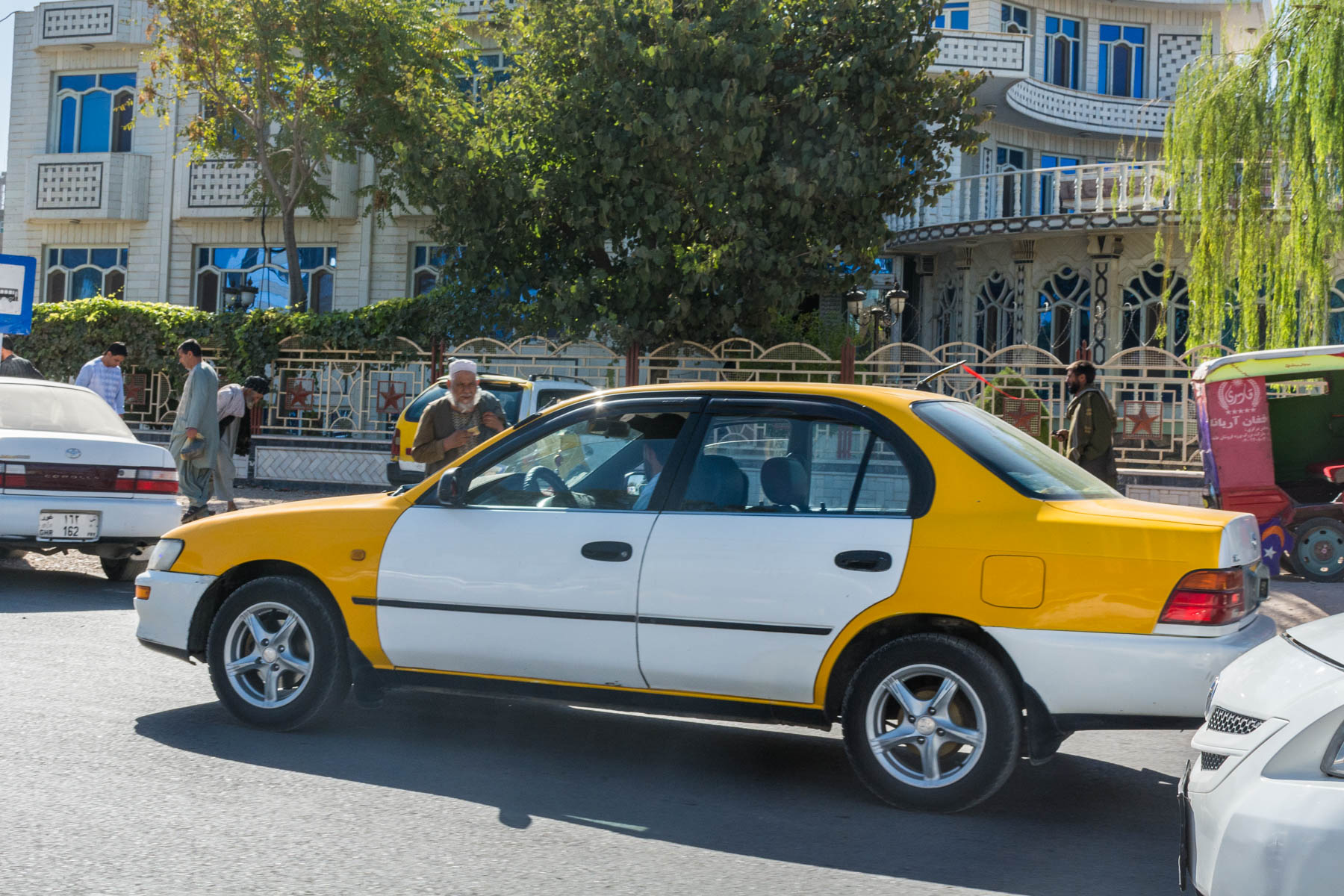 A private taxi in Afghanistan