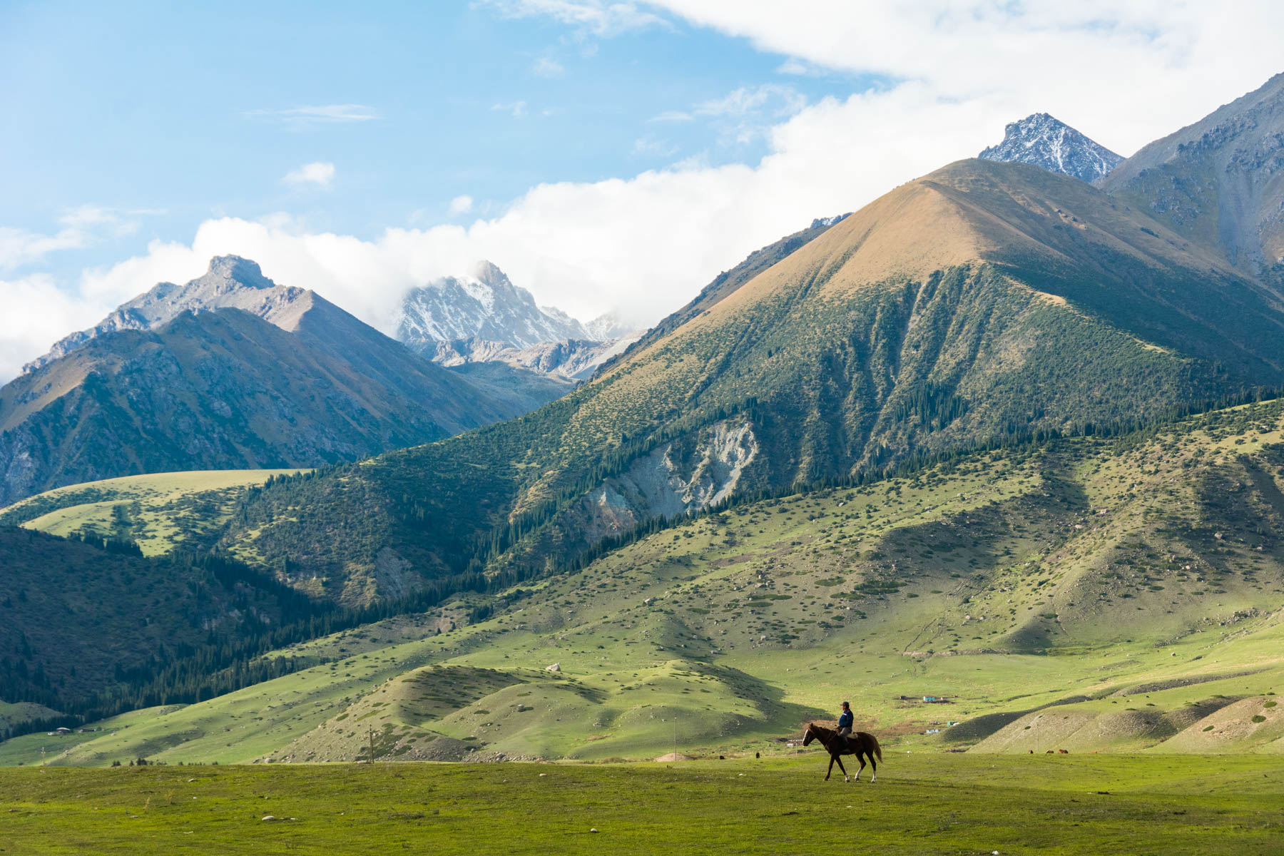 Mountains in Kirchin Gorge, the backdrop of the World Nomad Games in Kyrgyzstan