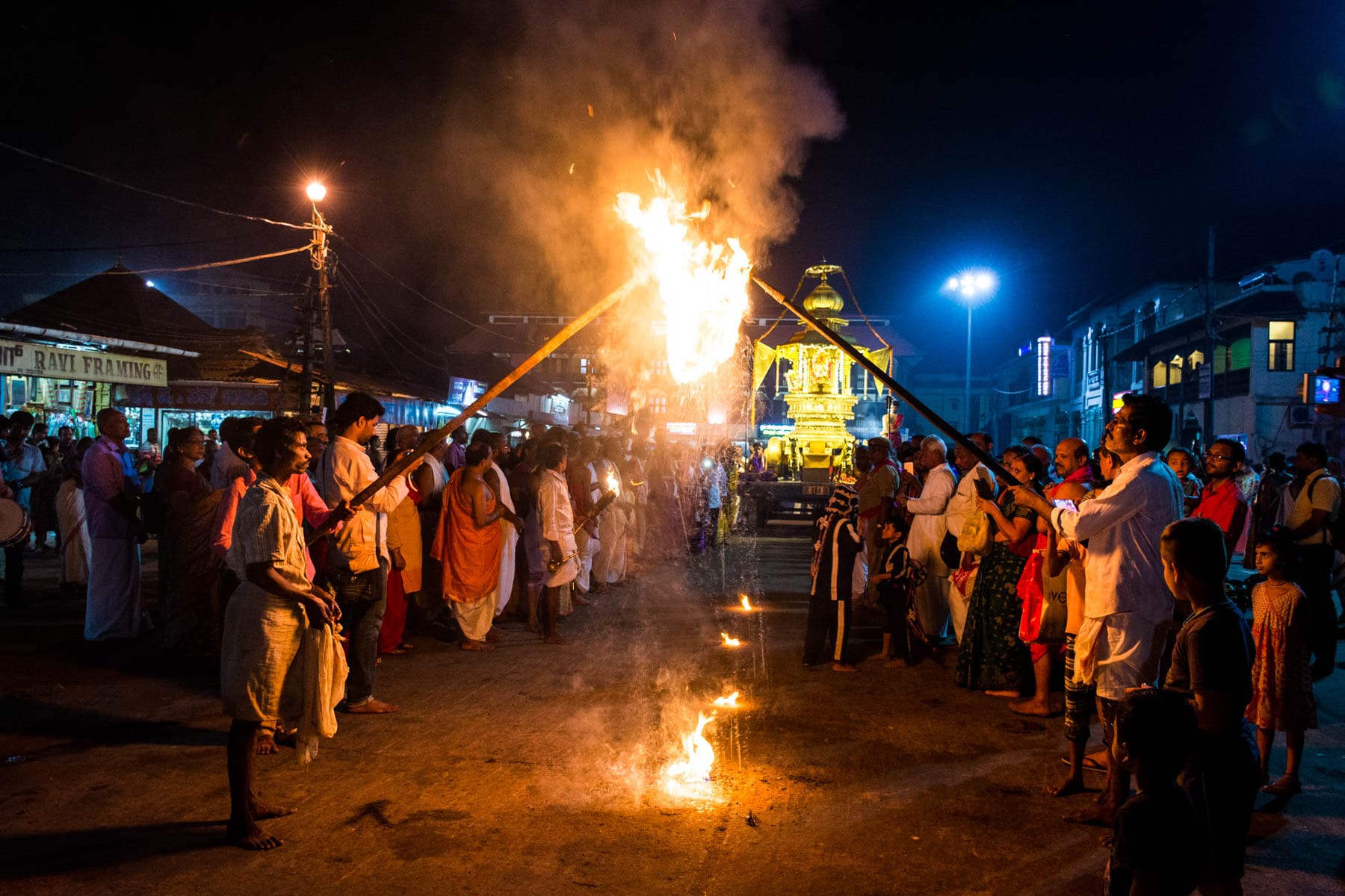 Off the beaten track places to visit in Karnataka, India - A procession outside the Krishna Mutt temple in Udupi - Lost With Purpose