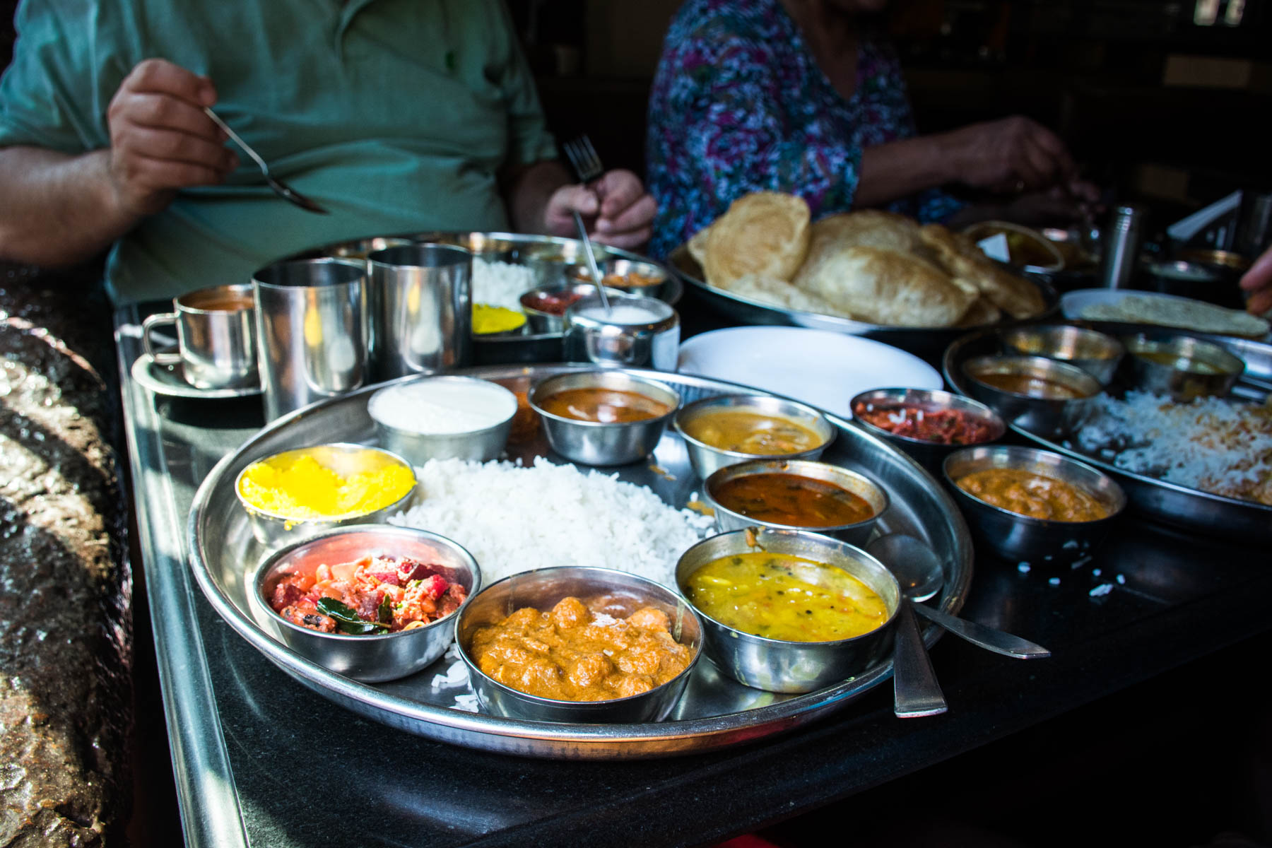 A thali at Plantain Leaf Hotel in Calangute