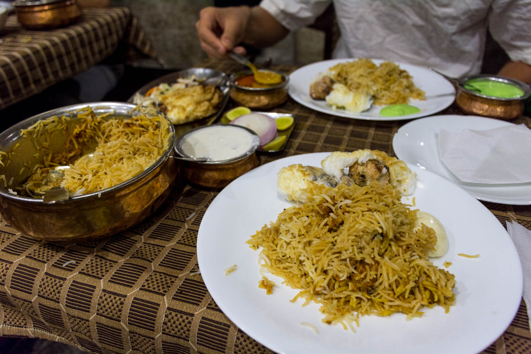 Where and what to eat in Hyderabad's Old City - Hyderabadi dum biryani at Hotel Shadab - Lost With Purpose