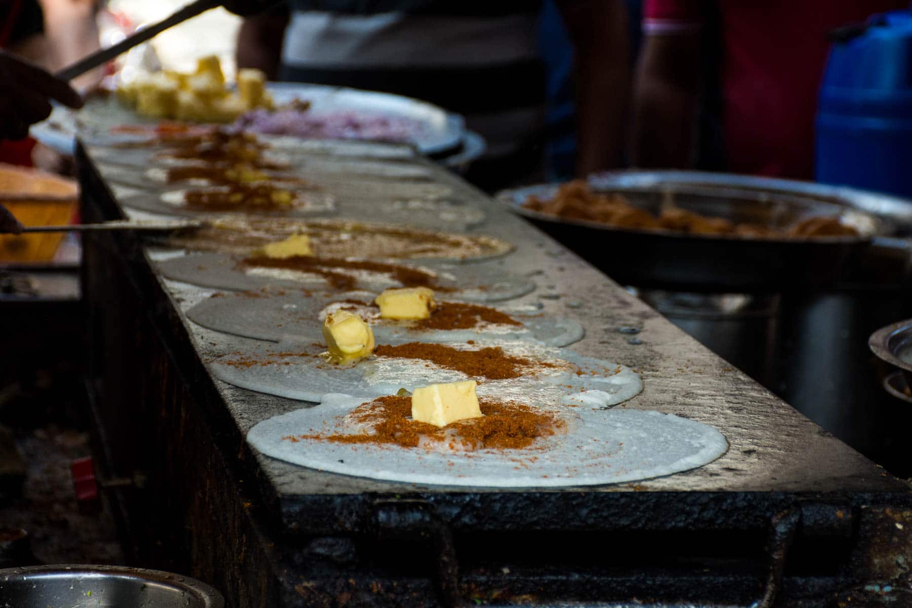 Where and what to eat in Hyderabad's Old City - Dosas on the griddle at Govind Ki Bandi - Lost With Purpose