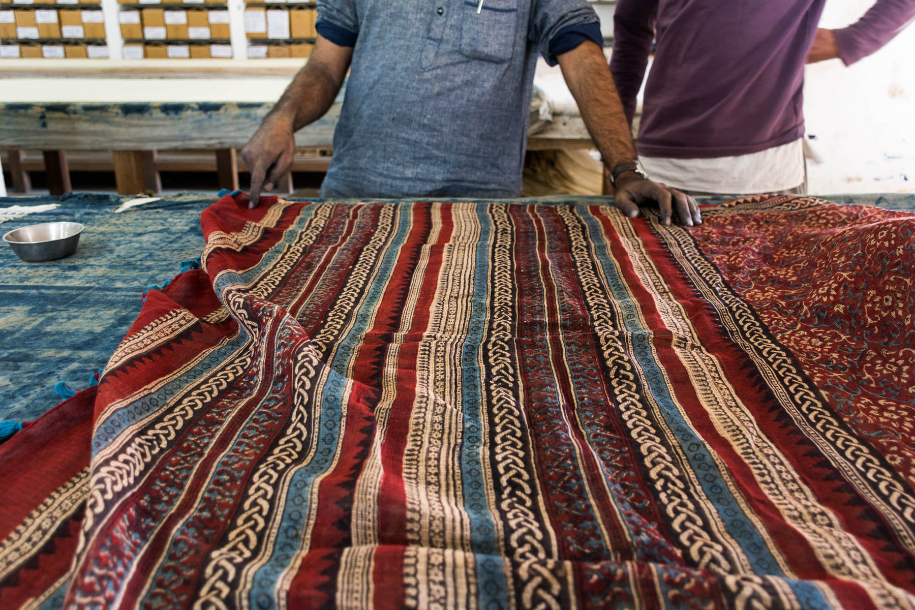 Textiles and crafts of Kutch, Gujarat, India - Traditional Ajrakh block printing designs - Lost With Purpose