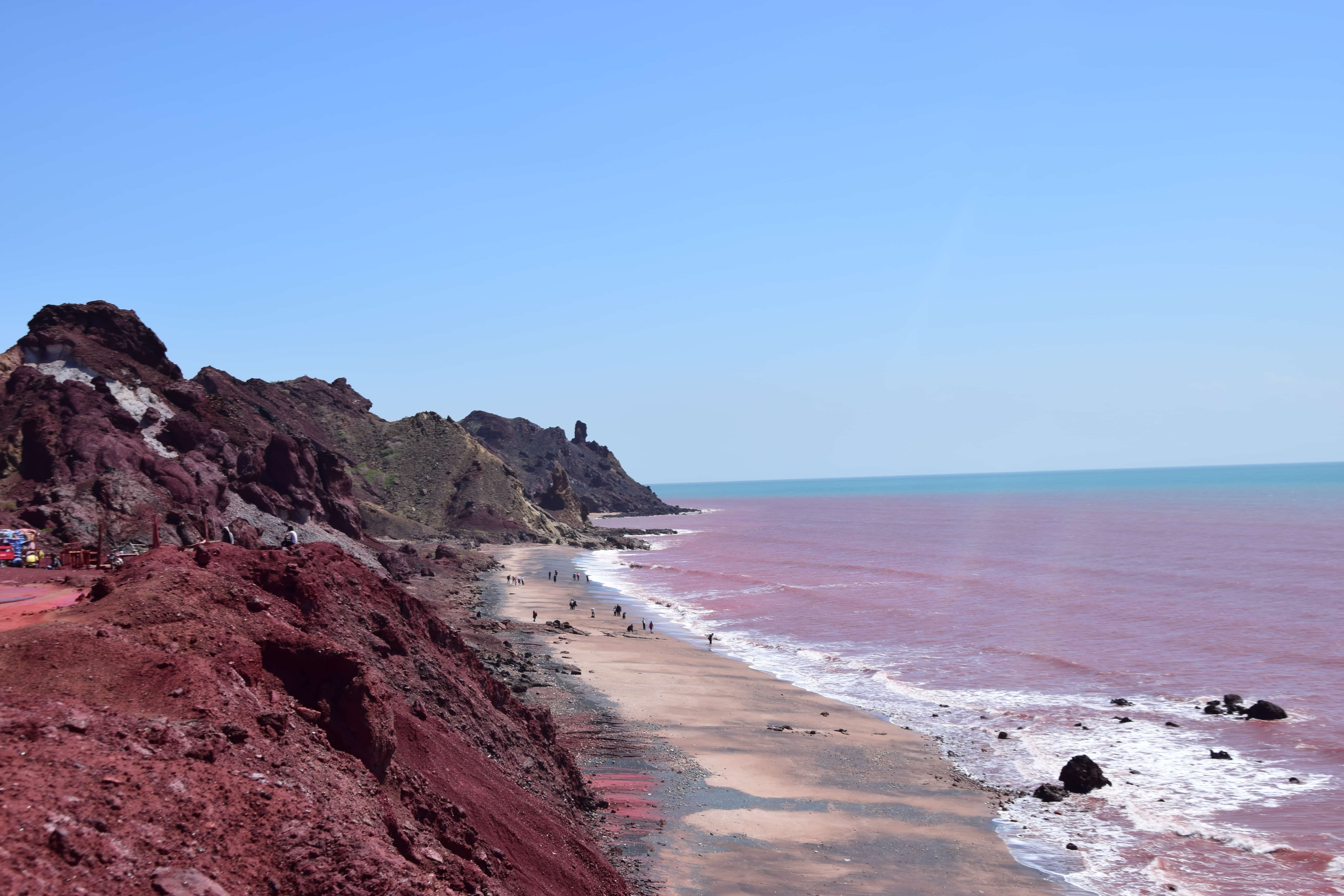 Red water on the red beach in Hormuz, Iran - Lost with Purpose travel blog