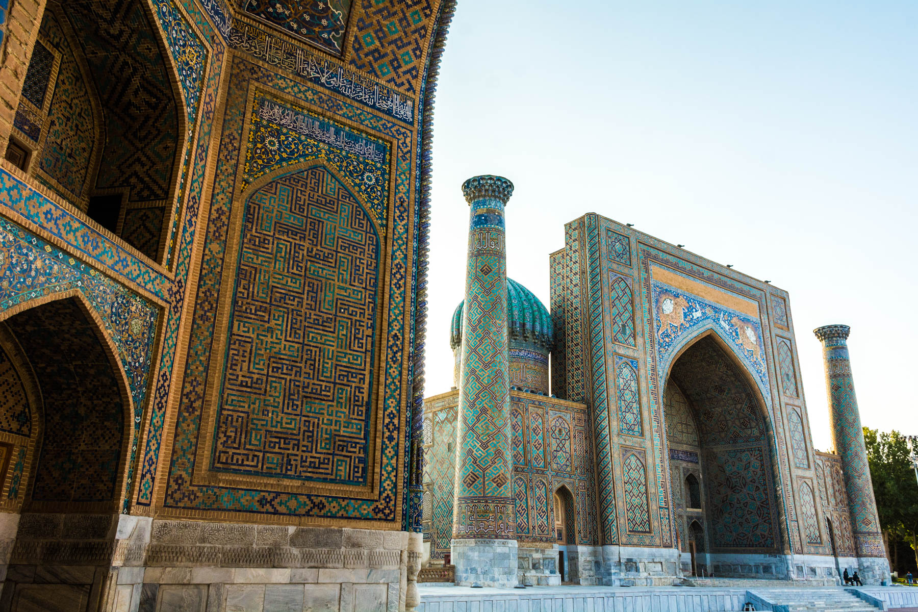 Two week Uzbekistan itinerary - The Registan in Samarkand, Uzbekistan at sunrise - Lost With Purpose