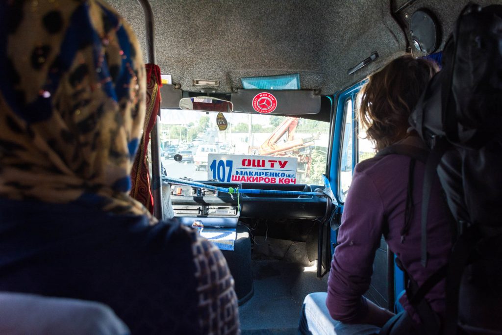 How much does one year of travel in Asia cost? - Riding in a marshrutka in Osh, Kyrgyzstan - Lost With Purpose