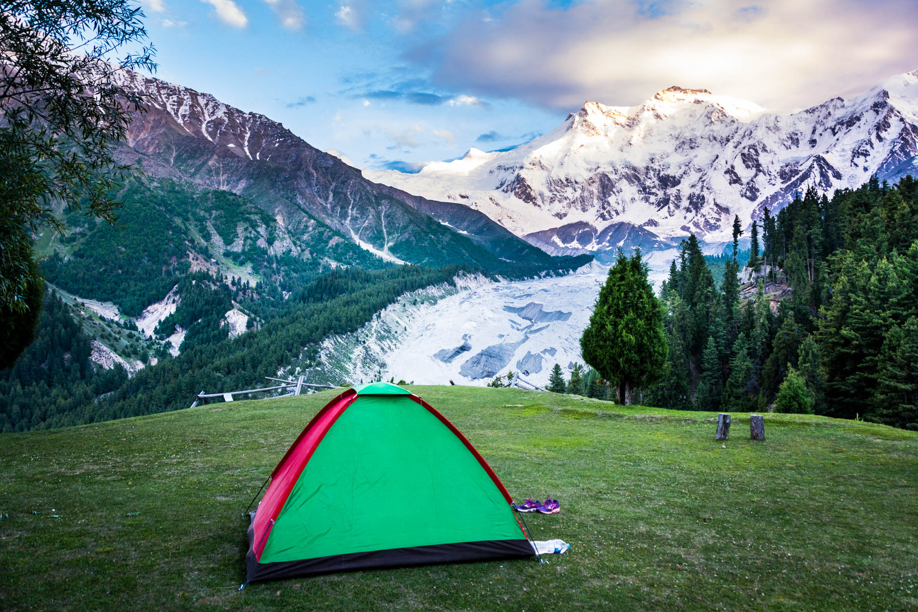 How much does a year of travel in Asia cost? - Camping for free with our tent in Fairy Meadows, Pakistan - Lost With Purpose