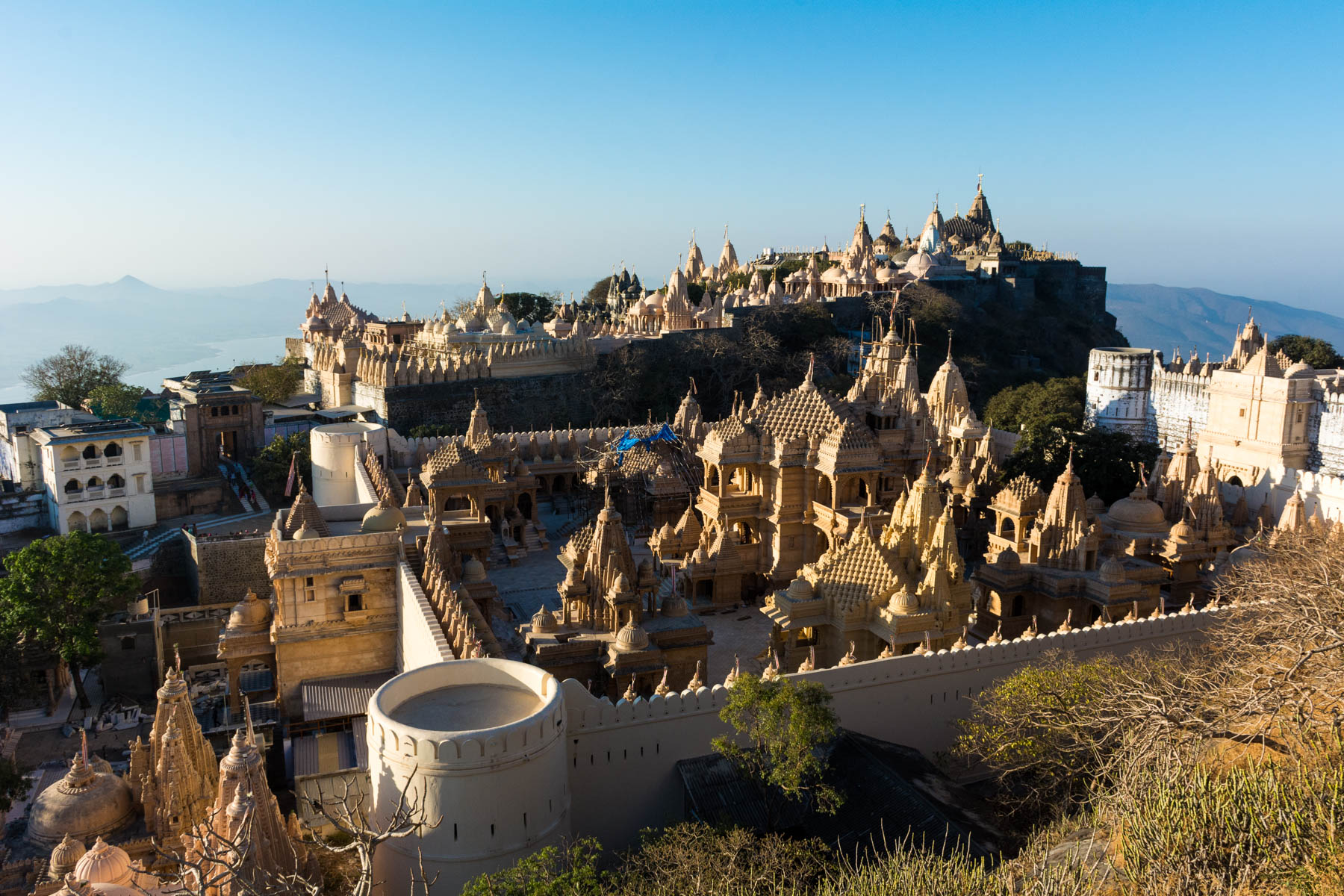 Jain pilgrimage in Palitana, Gujarat, India - Palitana temples from above - Lost With Purpose