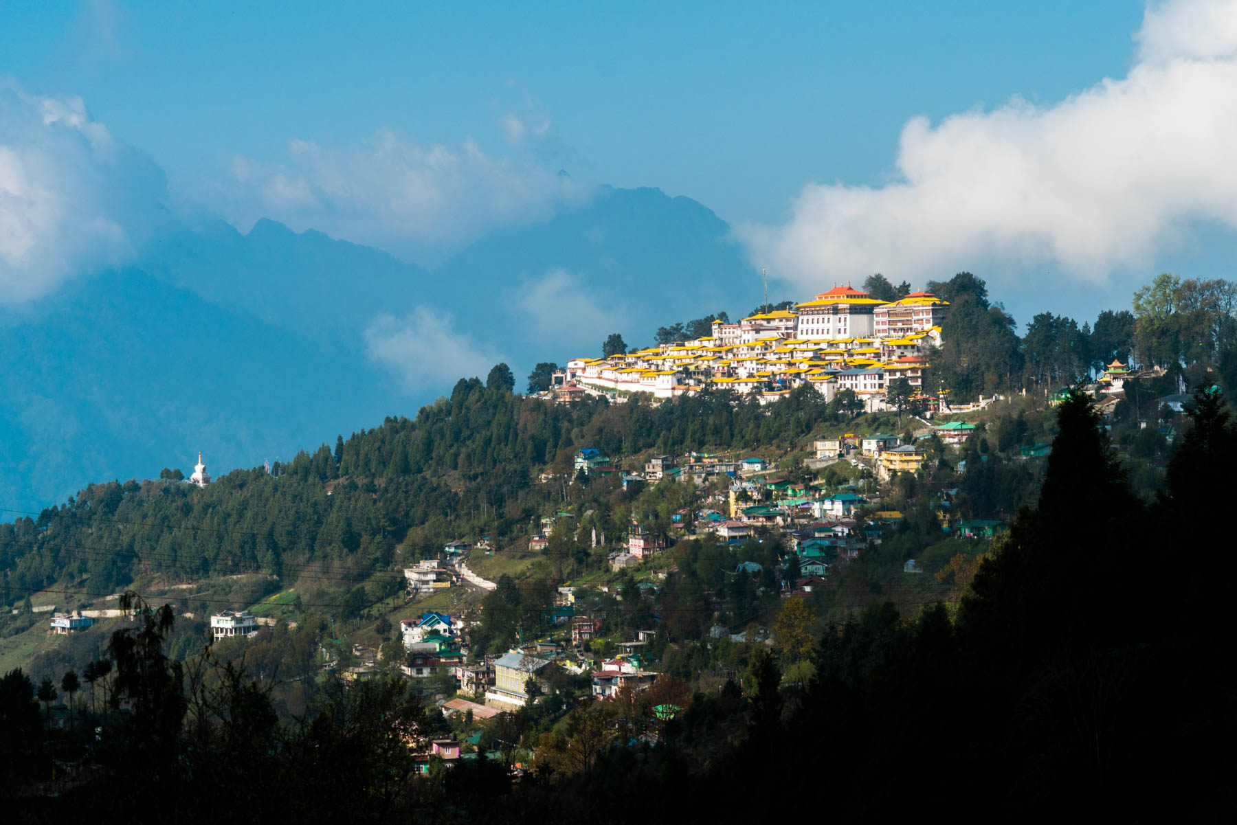 Backpacking Arunachal Pradesh travel guide - Tawang Monastery on a sunny day - Lost With Purpose