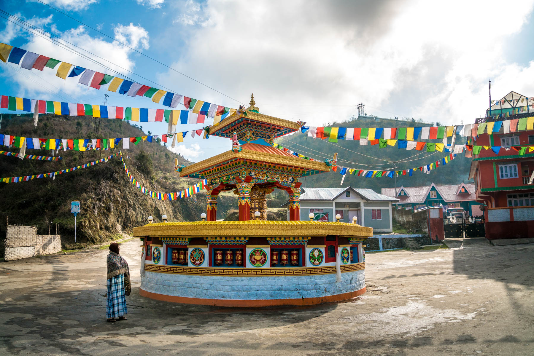 Backpacking Arunachal Pradesh travel guide - A Buddhist tibetan prayer wheel in Tawang - Lost With Purpose