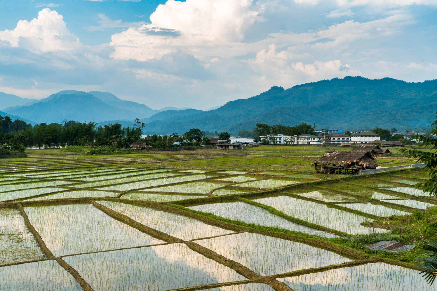 A backpacker guide to Arunachal Pradesh, India - Sunset over the rice fields of Along - Lost With Purpose