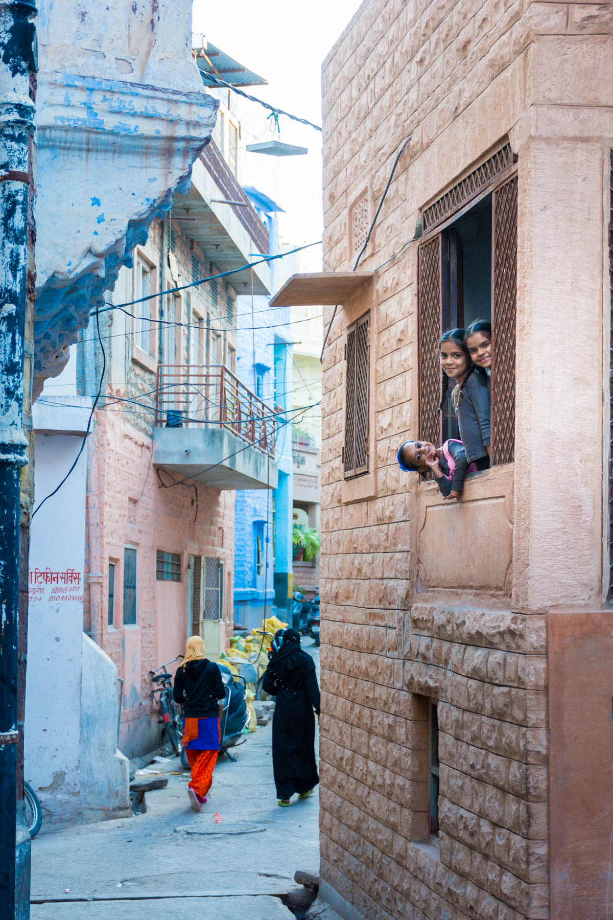 Playful girls in Jodhpur, India