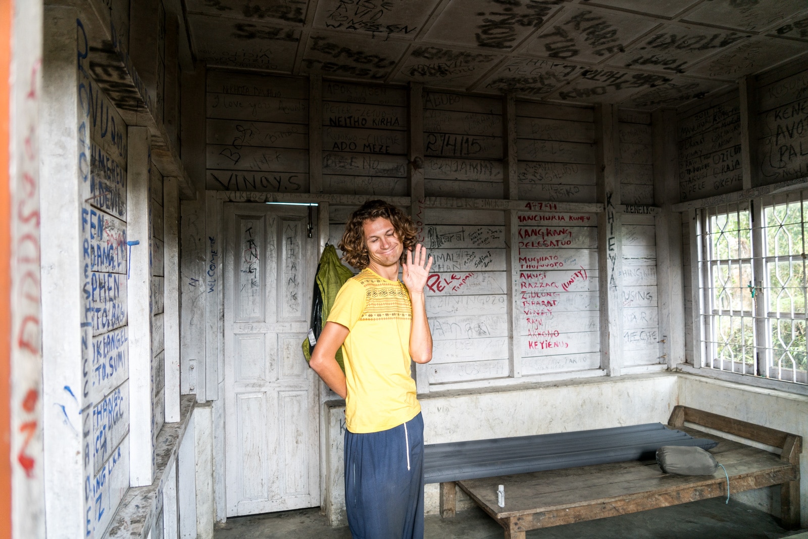 VIP room in a rest house in Dzukou Valley