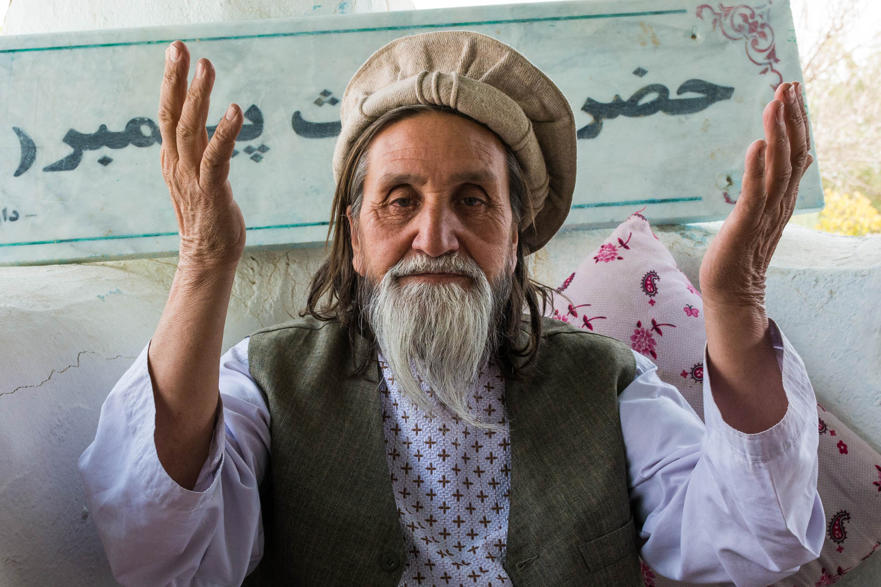 Photos of Balkh, Afghanistan - Caretaker of a Sufi shrine in a traditional Afghan pakol hat - Lost With Purpose