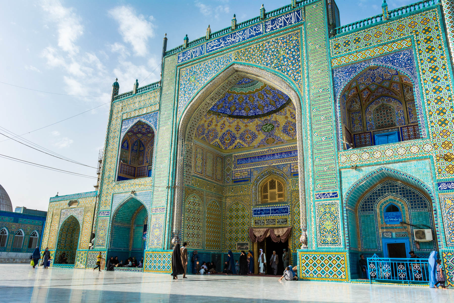 Photos of Mazar-i-Sharif, Afghanistan - Entrance to the Blue Mosque at sunset - Lost With Purpose