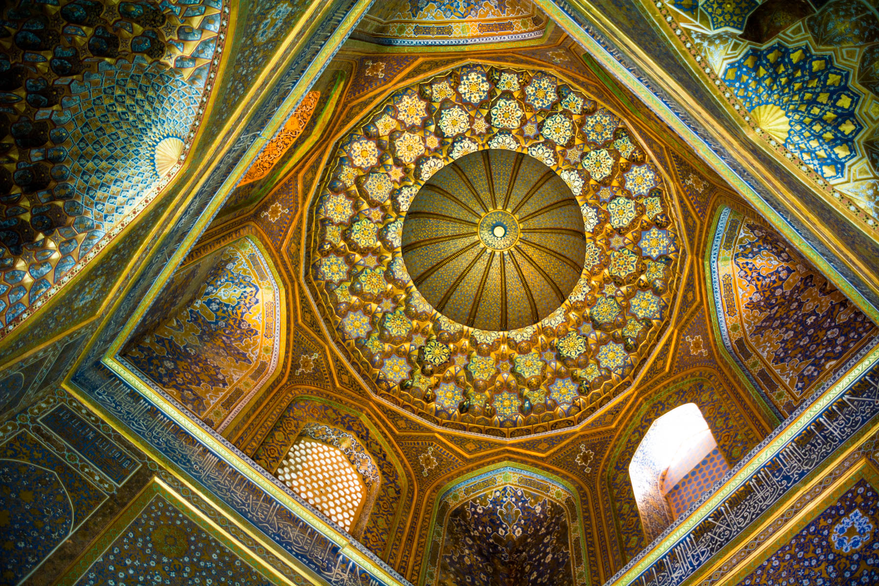 Ceiling in the Registan in Samarkand, Uzbekistan