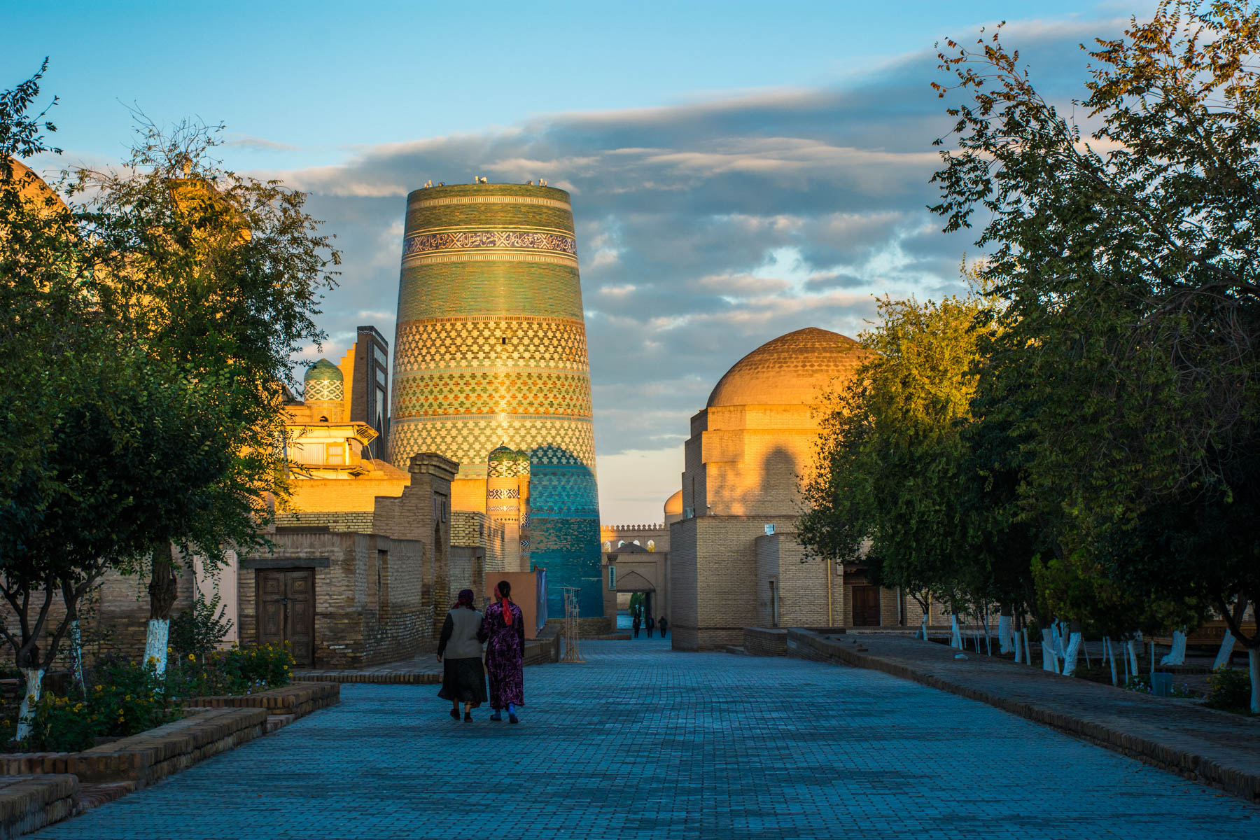 Sunrise in the old city of Khiva