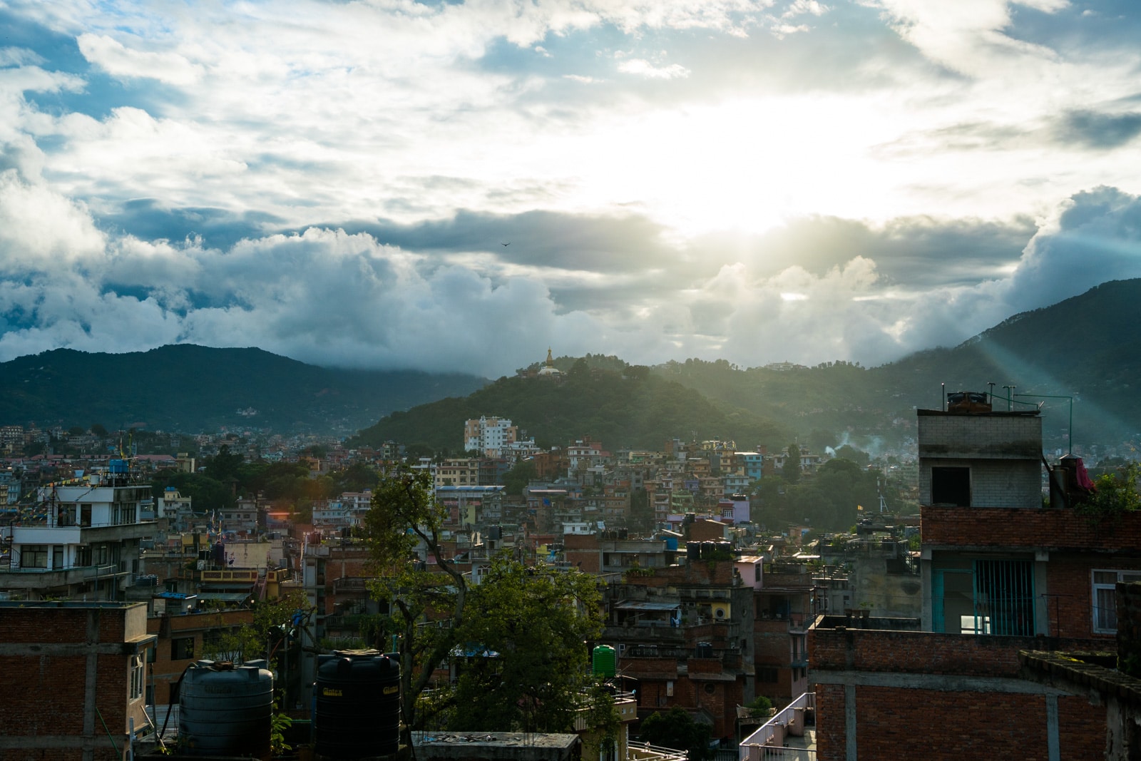 What it's like to travel in Nepal during monsoon - Sunset over Kathmandu - Lost With Purpose travel blog