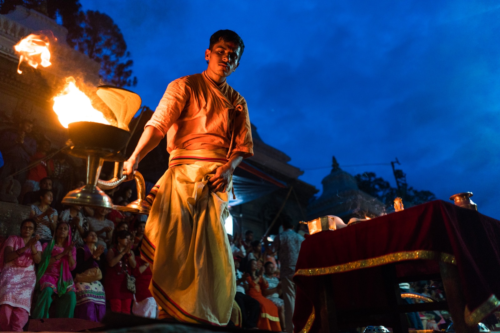 Things to see in Kathmandu, Nepal during monsoon - Evening Bagmati Aarti at Pashupatinath temple - Lost With Purpose travel blog