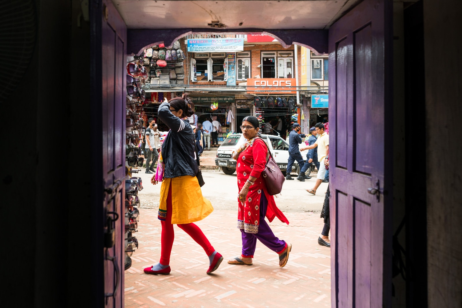 Traveling in Nepal during monsoon rainy season - Splashes of color on the streets of Patan - Lost With Purpose travel blog