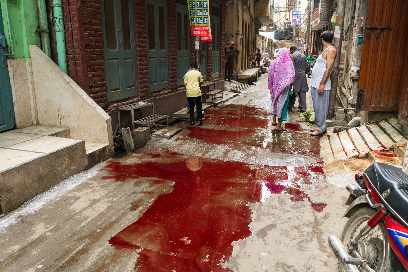 Celebrating Eid al-Adha in Lahore, Pakistan - Blood puddles on the streets - Lost With Purpose travel blog