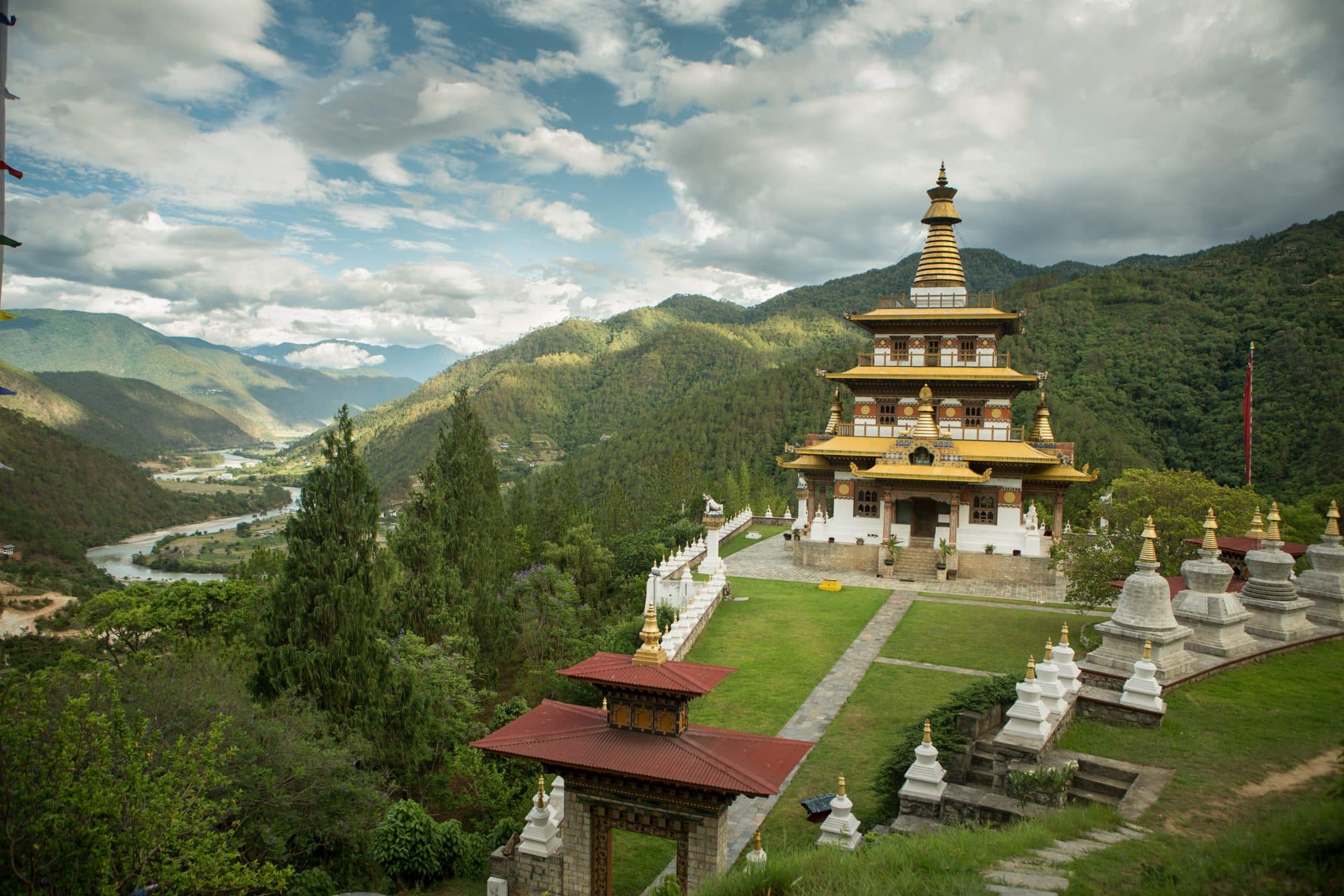 We're traveling to Bhutan - A temple in Bhutan by Gray Langur Tours 