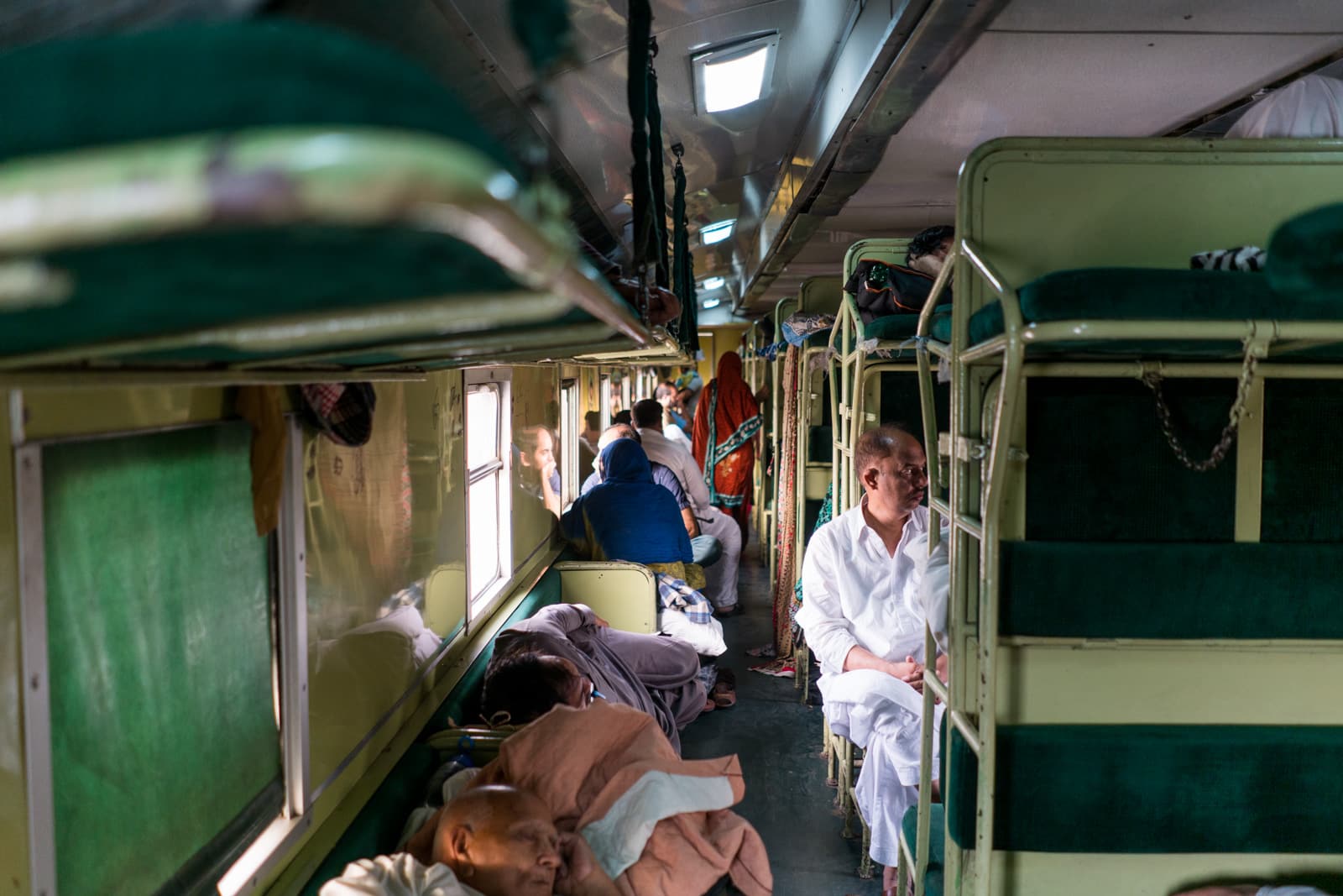 AC Standard class in a Pakistan train