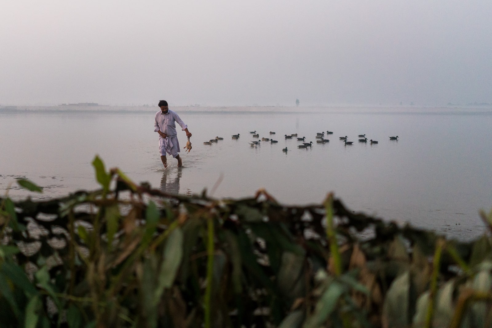 The most hospitable people in Pakistan - Siar running to get ducks from the river - Lost With Purpose travel blog