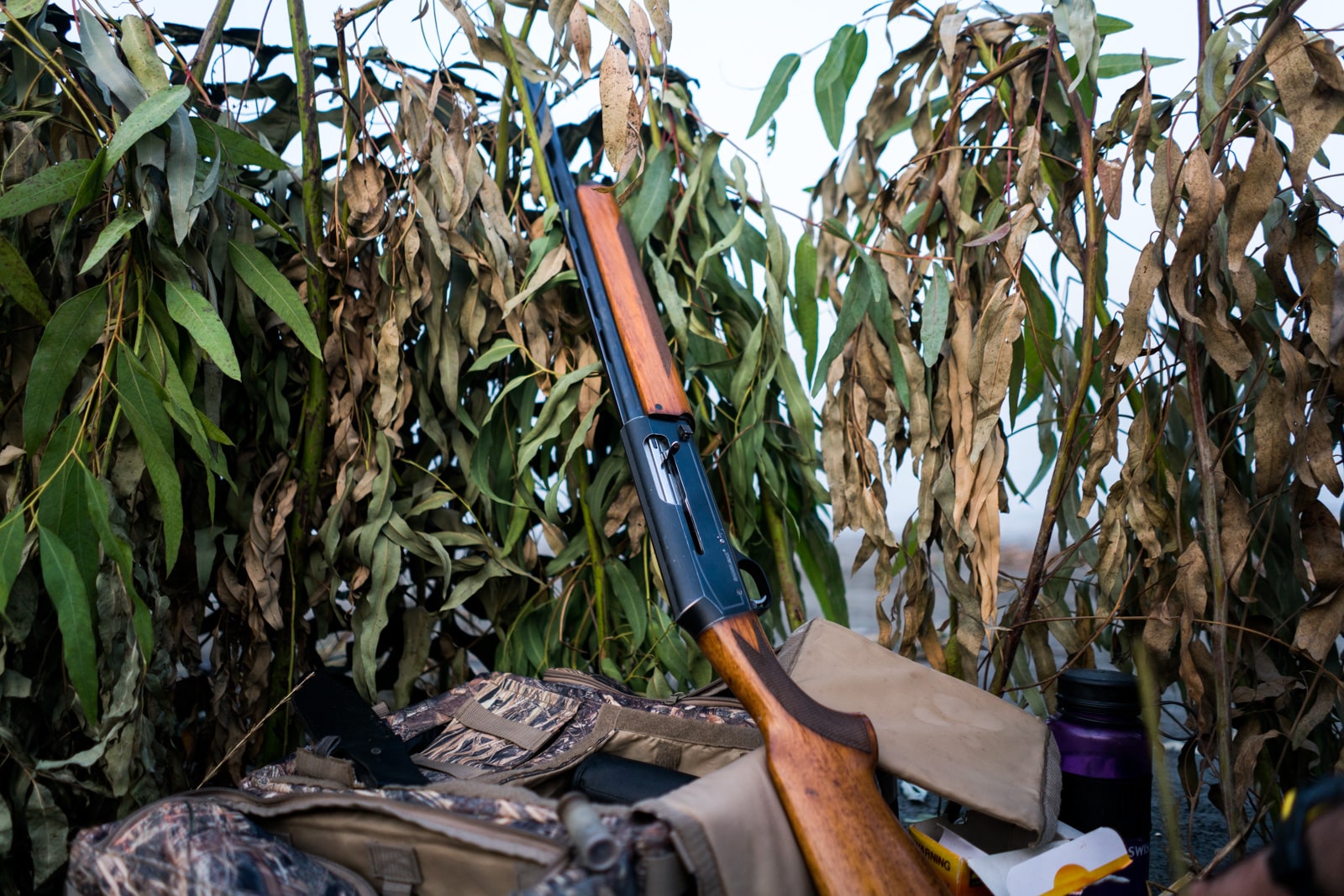 Pashtuns in Pakistan - A gun resting in a duck hide near Mardan, Pakistan - Lost With Purpose travel blog