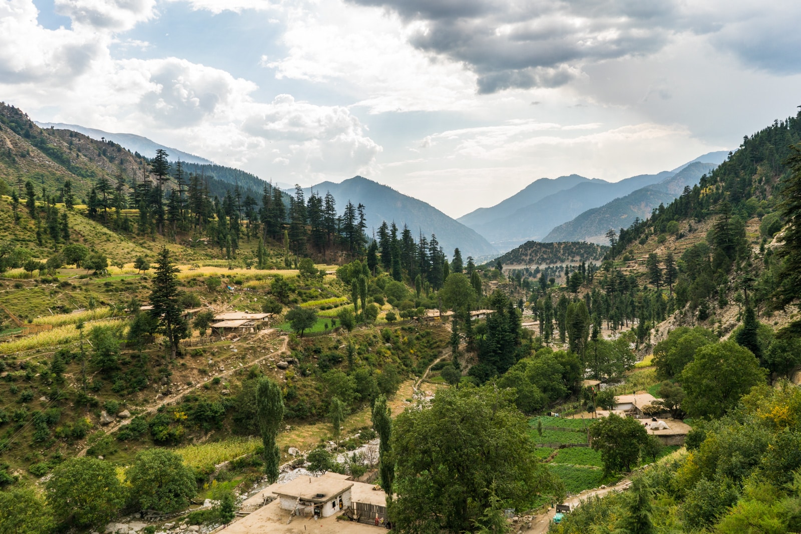 A small vilalges in the mountains of Upper Dir district in Pakistan