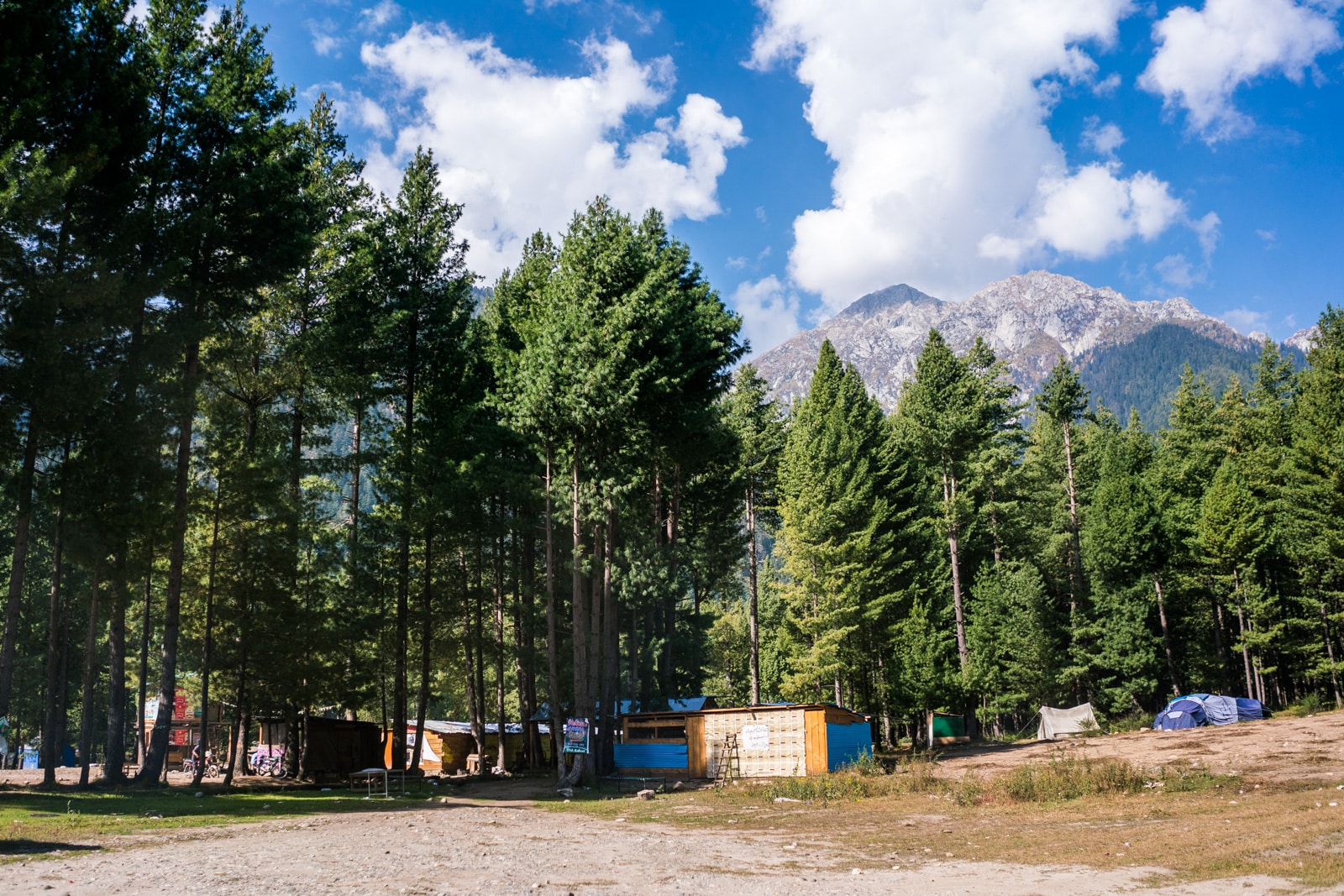 Small tent camp in Kumrat Valley in Pakistan