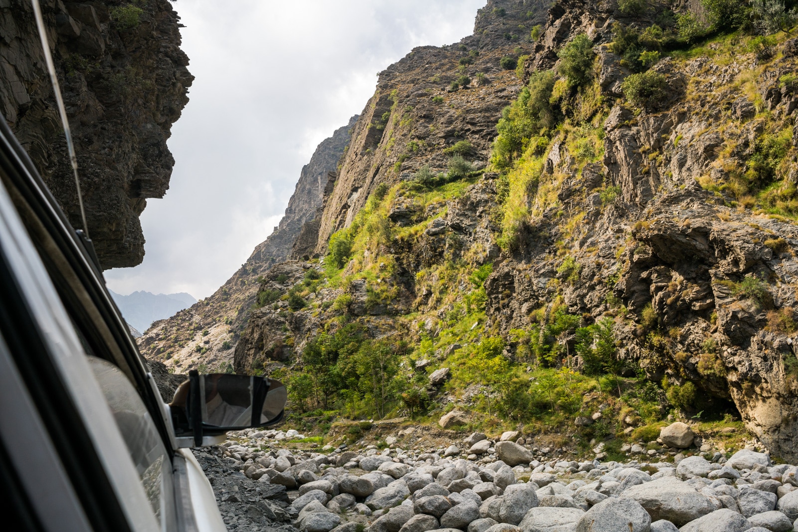 View from a shared taxi on the road to Kalash Valleys