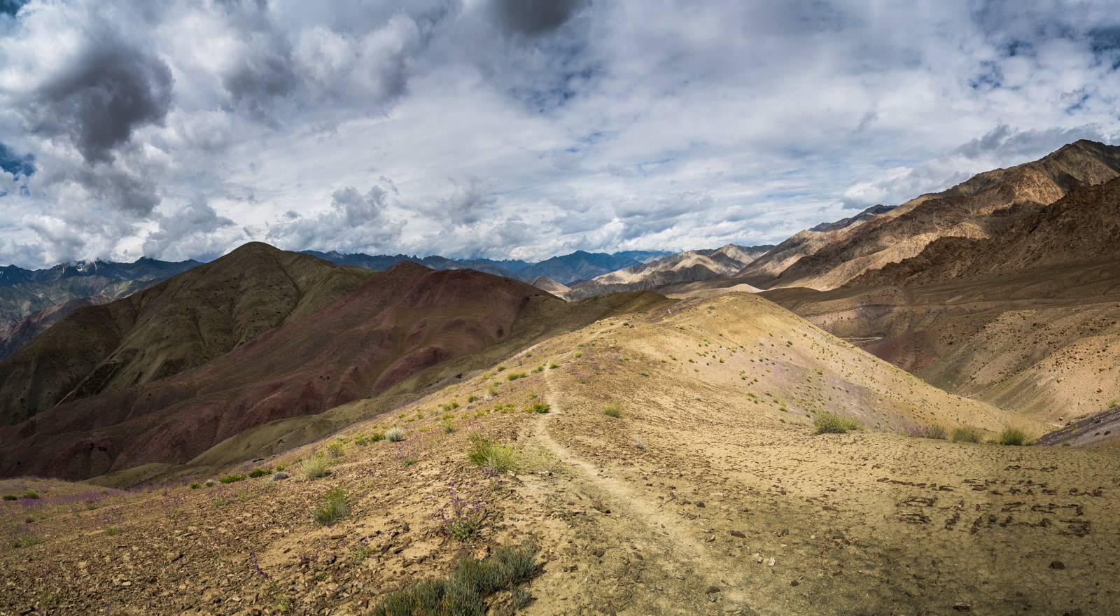 Short 3-day itinerary and guide to the Sham Valley trek in Ladakh, India - Panorama view from the top of the last mountain pass - Lost With Purpose travel blog