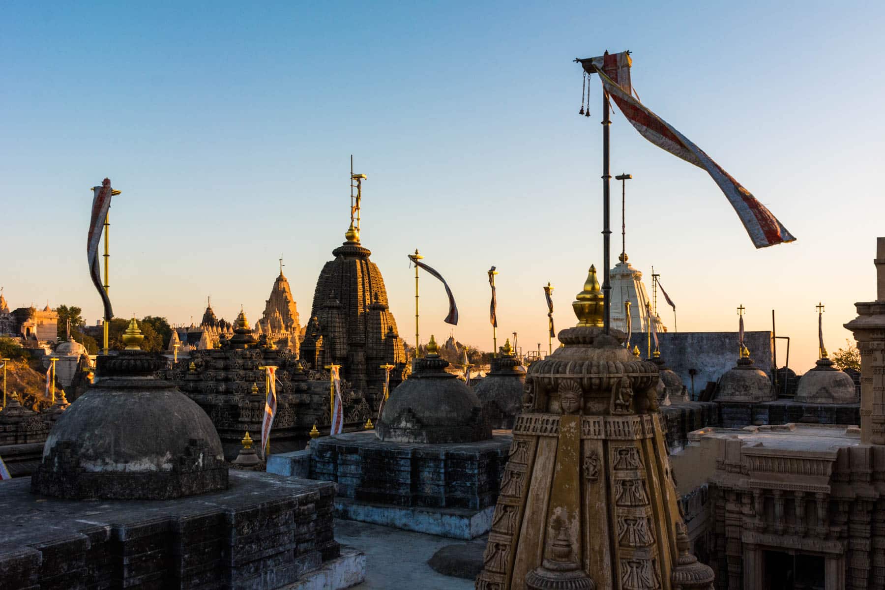 Our favorite off the beaten track destinations in India - Sunrise over Jain temple tops in Palitana, India - Lost With Purpose travel blog