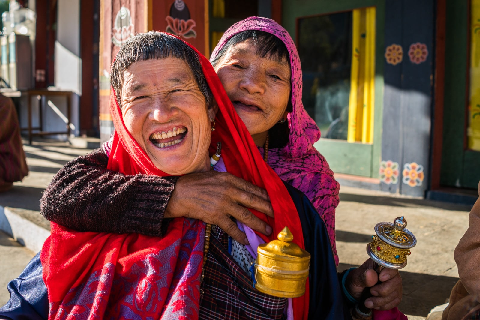 Meeting local people in Bhutan - The cutest old ladies in Thimphu - Lost With Purpose travel blog