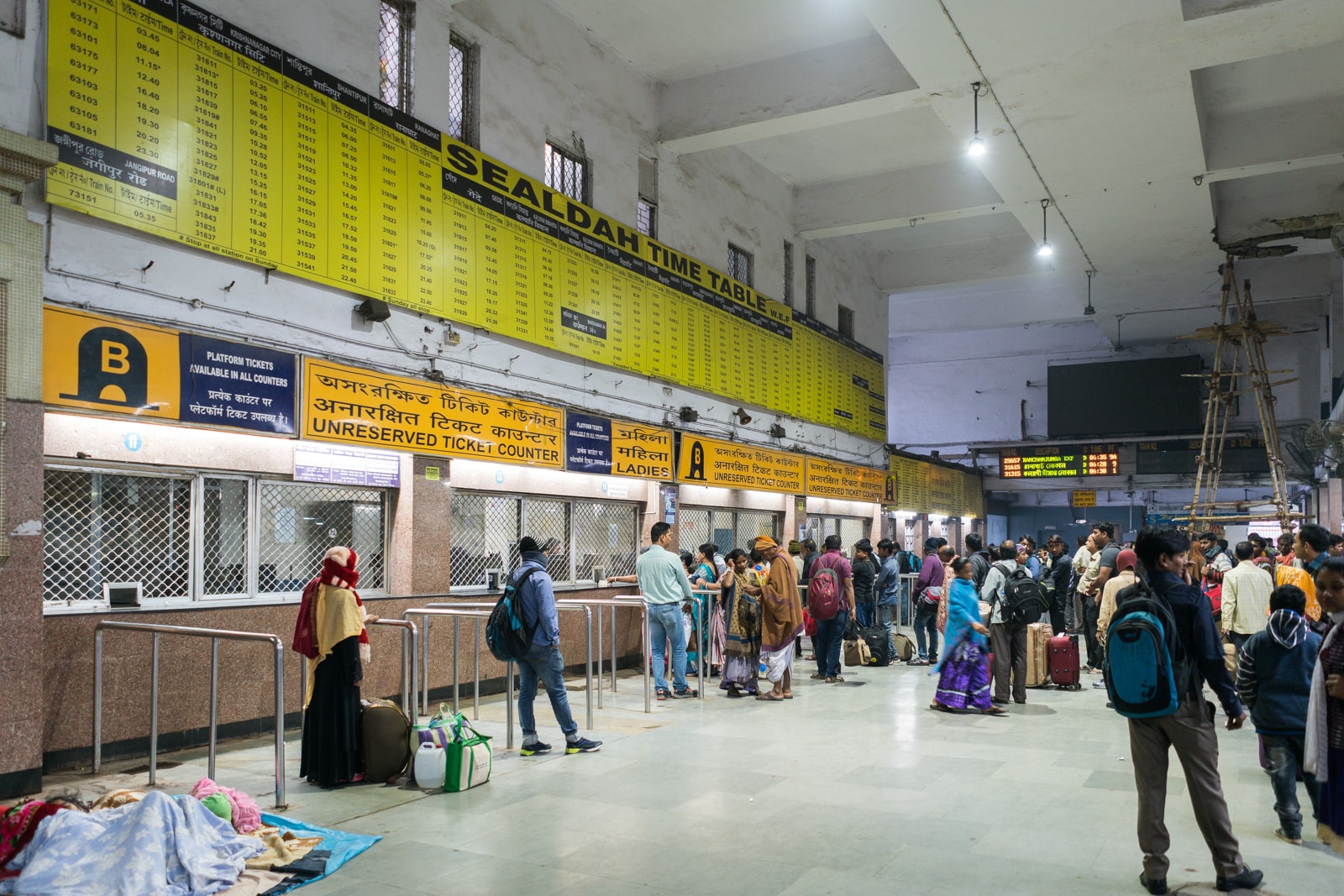 Crossing the India - Bangladesh border at Petrapole and Benapole - Ticket counter at Sealdah Railway Station in Kolkata - Lost With Purpose travel blog