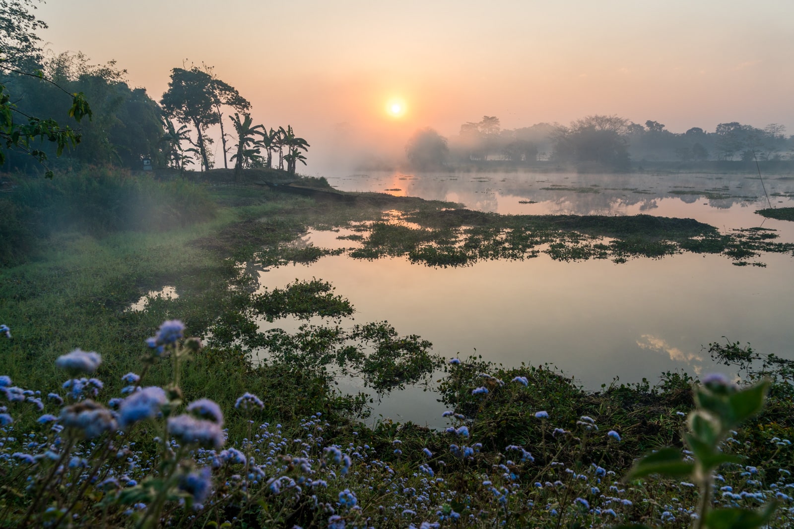 Breaking up on the road - Majuli river island at sunrise - Lost With Purpose travel blog