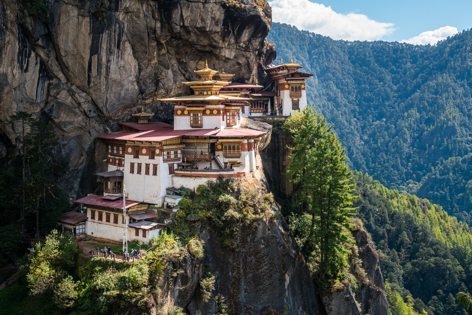 The famous Tiger's Nest monastery near Paro