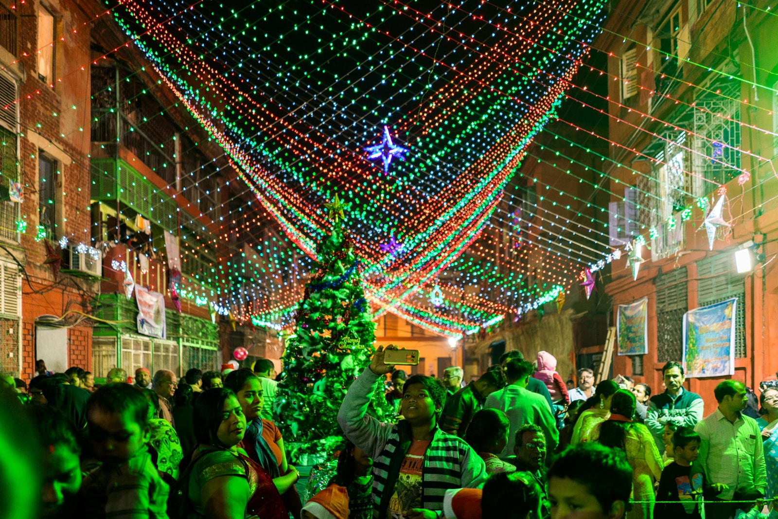 Christmas in Kolkata, India - Christmas decorations in the Anglo Indian Barracks neighborhood - Lost With Purpose travel blog