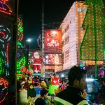 Christmas in Kolkata - New Market light decorations with Santa Claus and Spiderman - Lost With Purpose travel blog