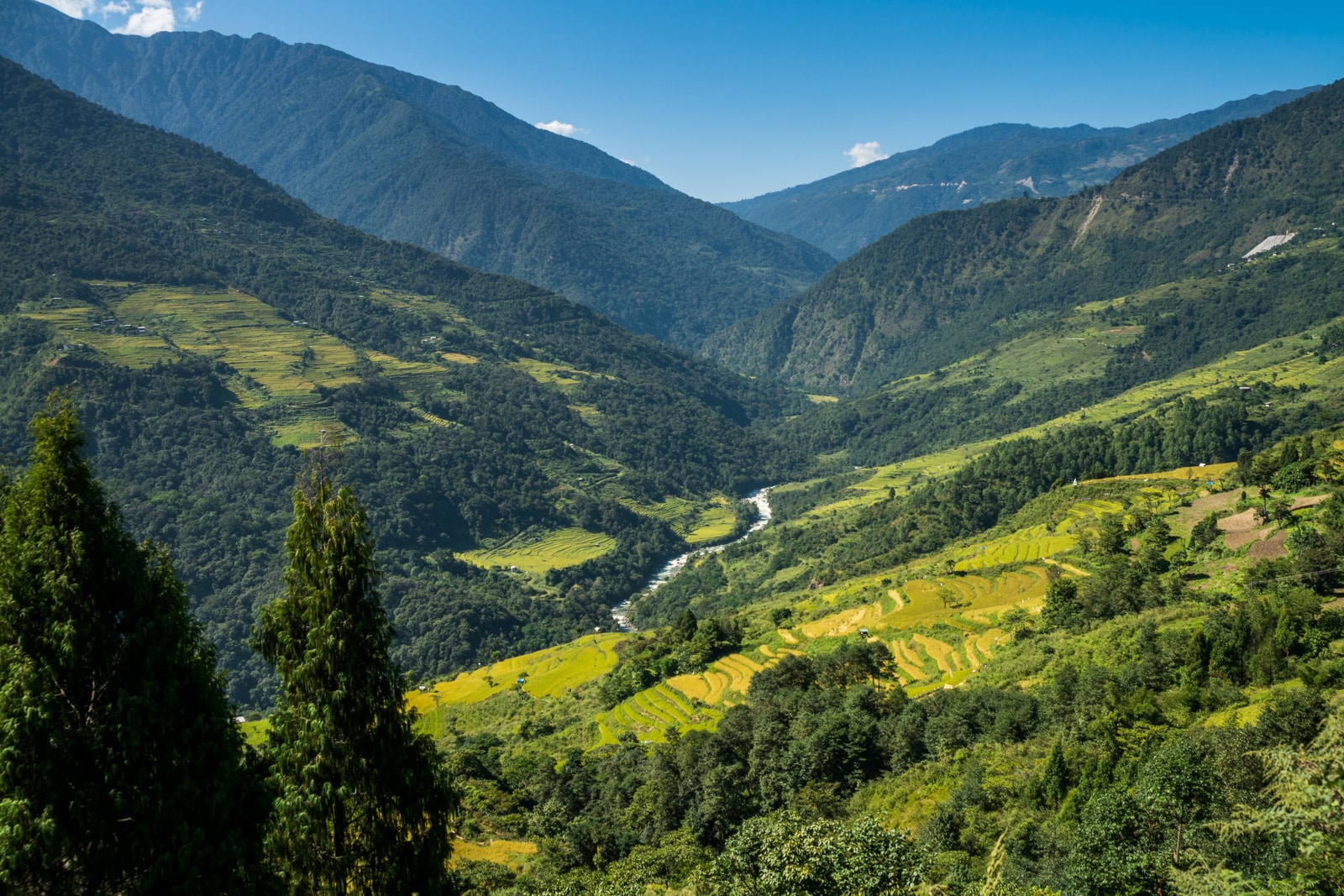Where to go off the beaten track in Bhutan - Views on the road to Kuengarabten village - Lost With Purpose travel blog