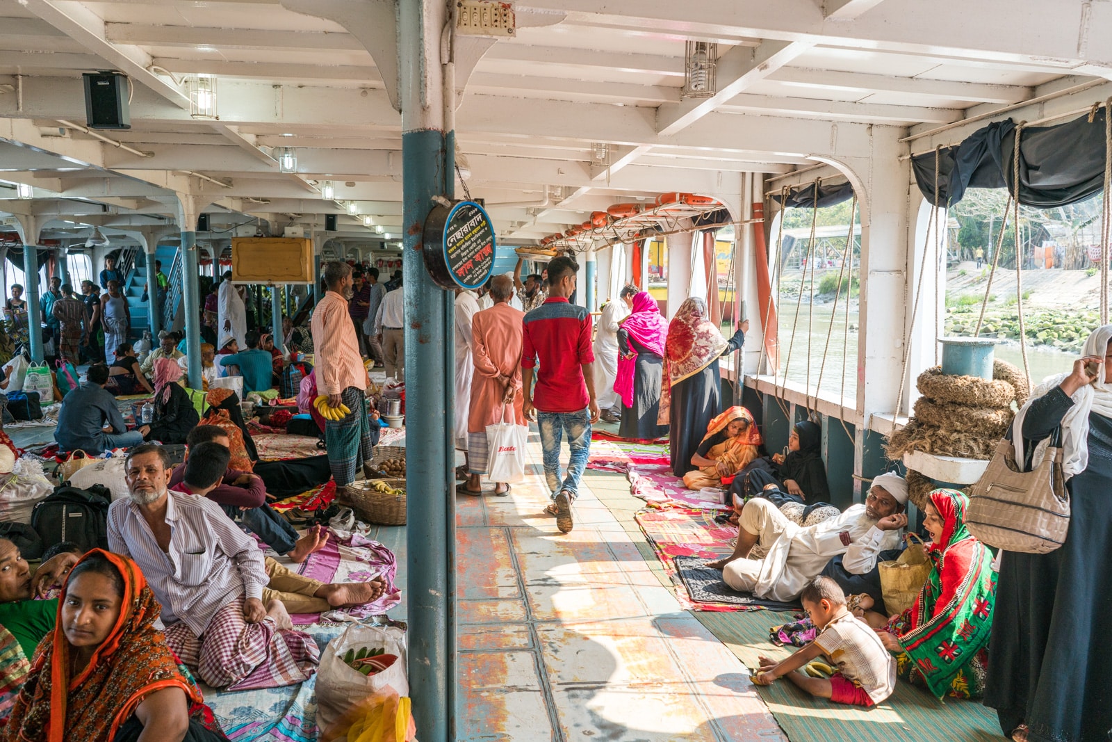 Guide to launches in Bangladesh - Deck class/floor class of launch - Lost With Purpose travel blog