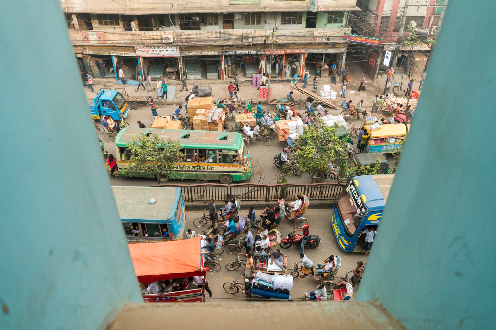 Backpacking in Bangladesh travel guide - View from window of Al Razzak Hotel in Dhaka - Lost With Purpose travel blog